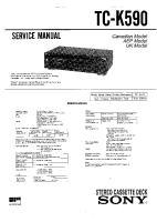 Sony TC-K590 - Service Manual 